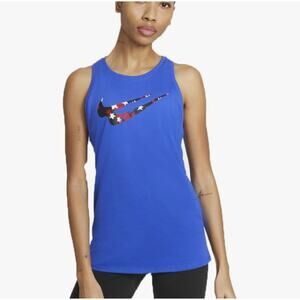 Nike Women's Dri-Fit Swoosh Stars Training Tank Blue XS